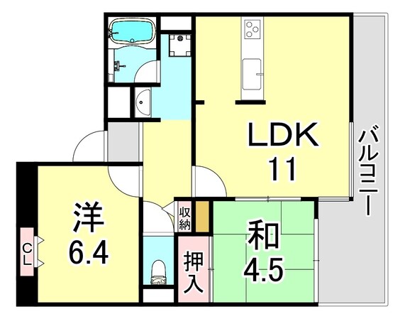 白鷹苦楽園マンションの物件間取画像